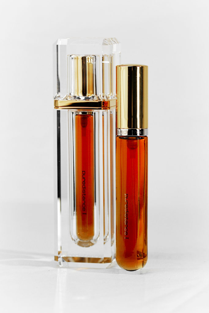 Puredistance 1 Perfume inside a limited edition Crystal Perfume Column