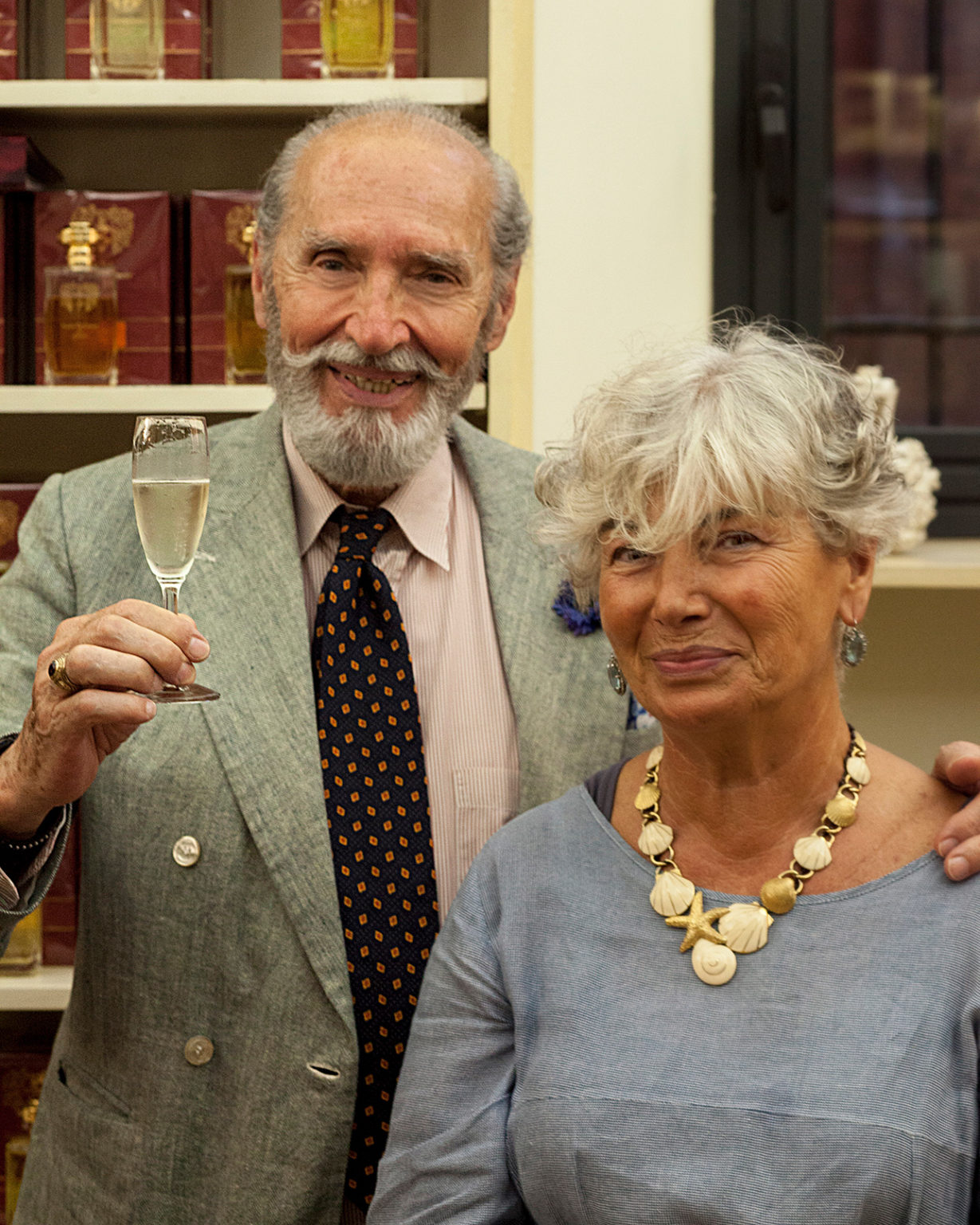 Giovanni and Lia from the Perfumery Sacro Cuoro in Bologna
