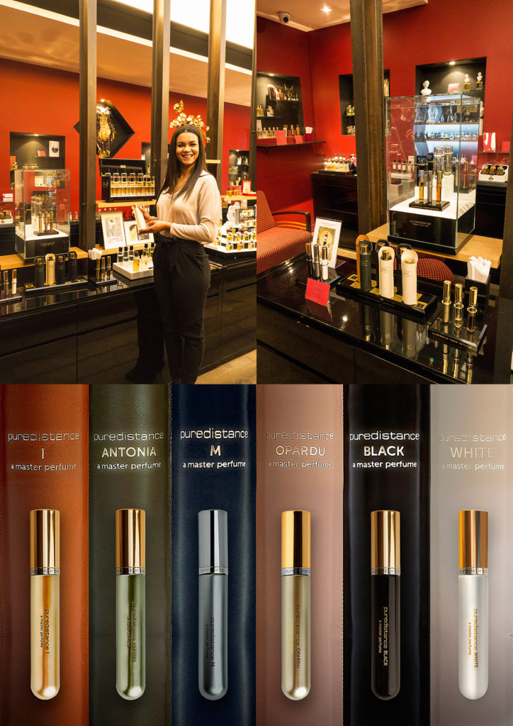 Puredistance Master Perfume Collection on display at Jovoy in Paris