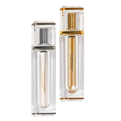 puredistance crystal columns gold & steel swarovski