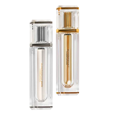 puredistance crystal columns gold & steel swarovski